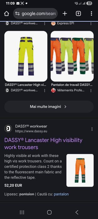 Pantaloni lucru  DASSY