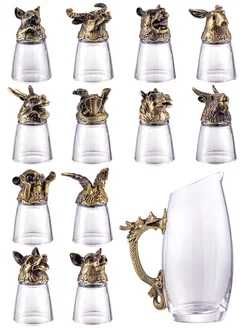 Рюмки перевертыши 12 шт 30 мл, подарочный набор в кейсе