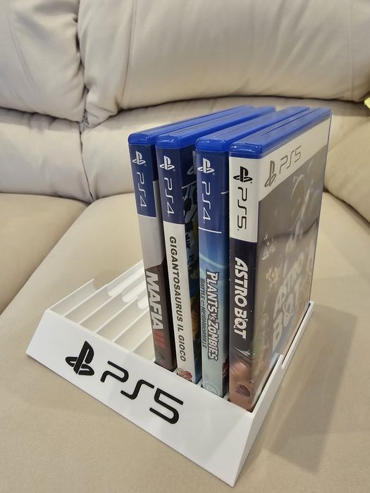 Stand jocuri PS5/PS4 - suport pentru 10 carcase