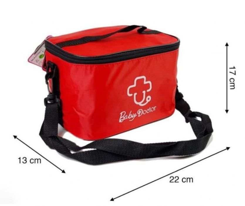 Детска докторска чанта Baby Doc с аксесоари – Червена