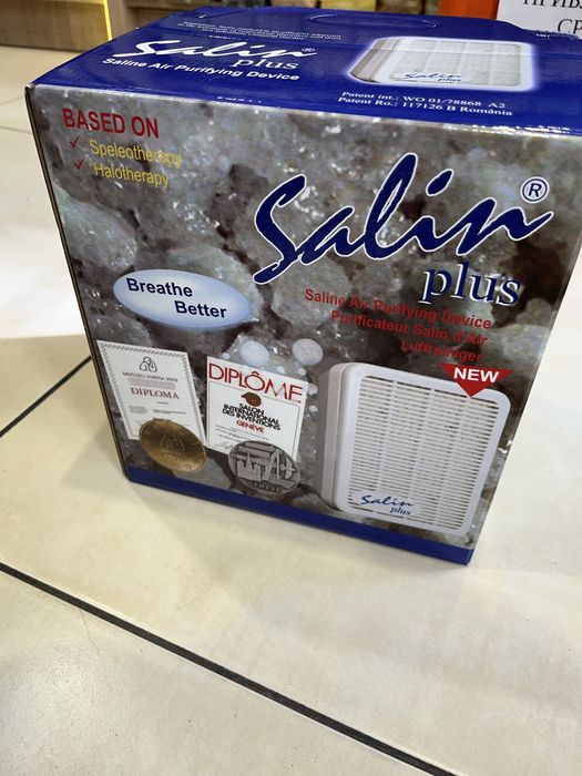 Salin Plus -Апарат за провеждане на солна дихателна терапия у дома.