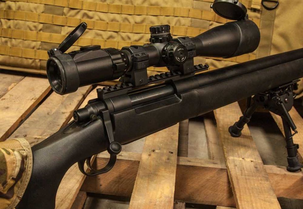 Pusca Airsoft *Manuala* + LUNETA Cu Aer Comprimat Arc + Munitie TOTALA