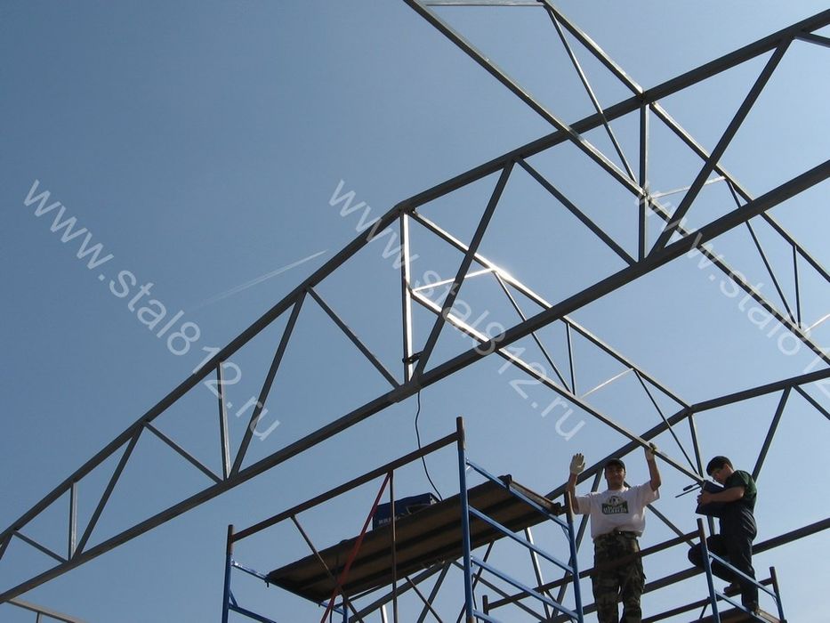 Прогон ферма металлоконструкции Навес