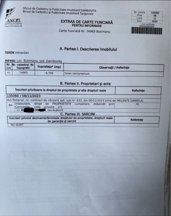 Teren intravilan-  Butimanu DN1A