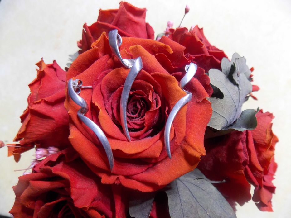 bijuterii argint set cercei+pandantiv si bratara/inel - 75 lei