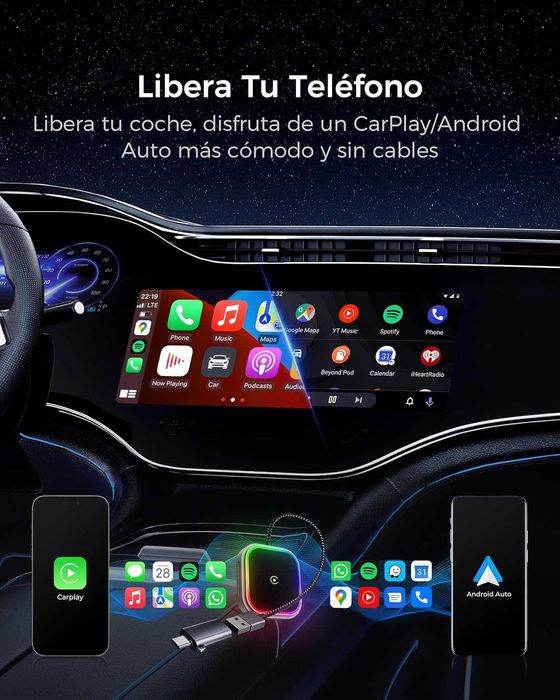 Безжичен CarPlay и Android Auto адаптер