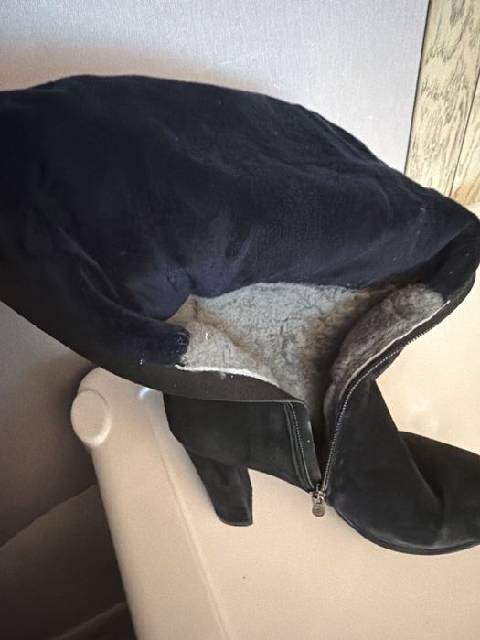 Сапоги замшевые