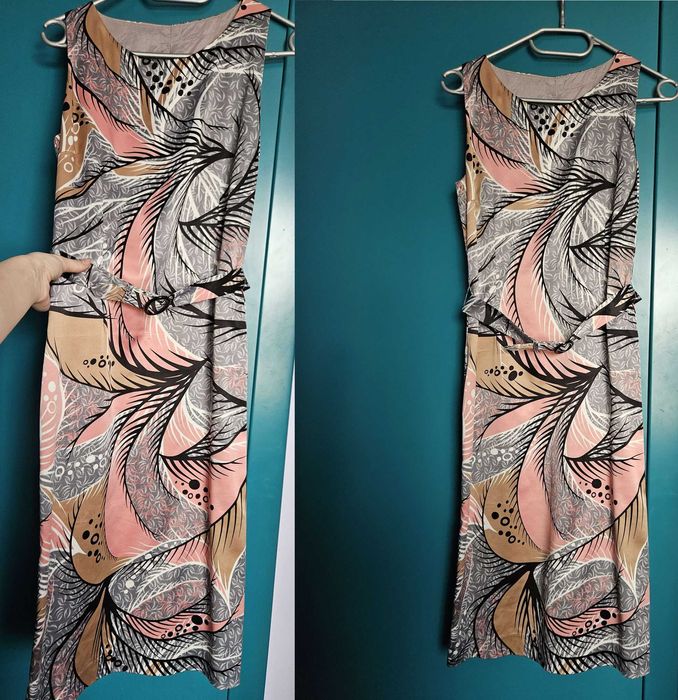 6 различни рокли(черно-бяла, бежава, леопардова, шарена, розова, сива)