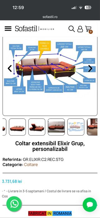 Vand coltar extensibil Elixir