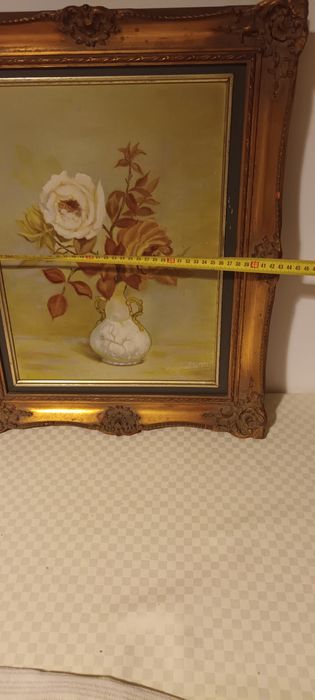 Tablou cu trandafiri pe panza