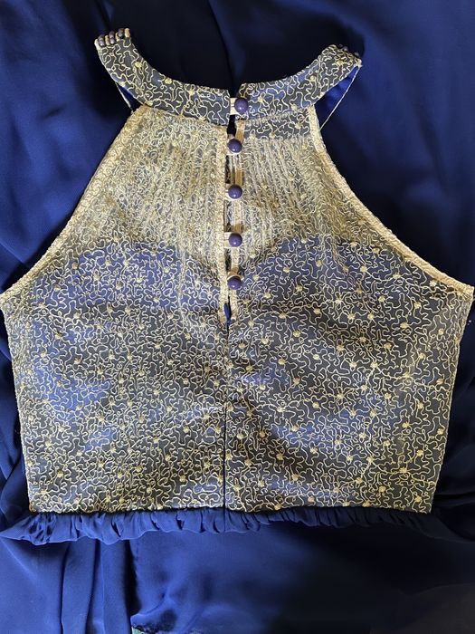 Rochie lunga, albastra, marimea 36