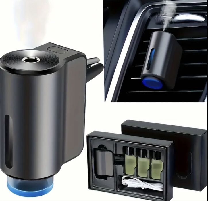 Odorizant auto,difuzor de aroma USB reincarcabil, 3 moduri de parfum