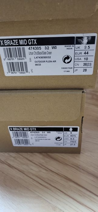 Salomon X Braze MID GTX Goretex туристически обувки маратонки