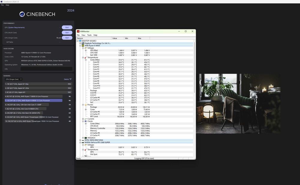 PC Ryzen 9 5900X / 32GB 3600 CL16 / RTX 2060 Super MSI / X470 / Noctua