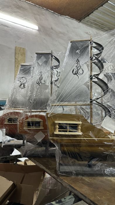 Кеме макеті сатылады Қолөнер қолдан жасалған