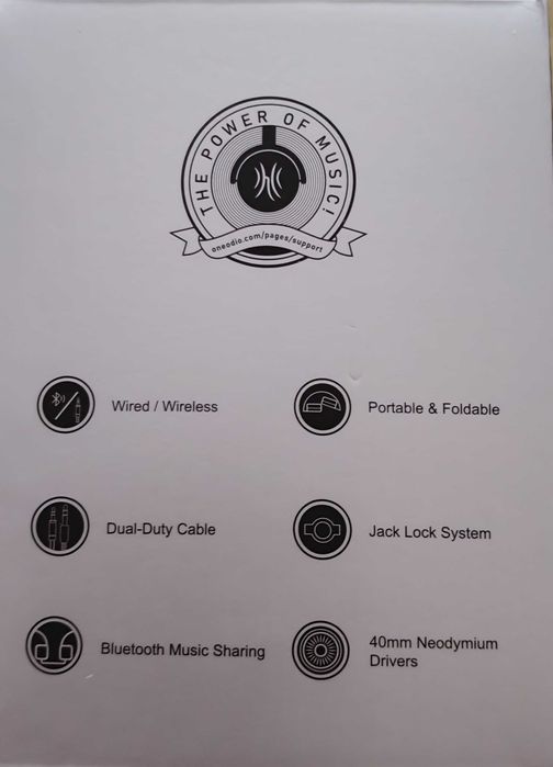 OneOdio Fusion A70 - 20 Hz - 40 kHz - si cu fir + si wireless, nou