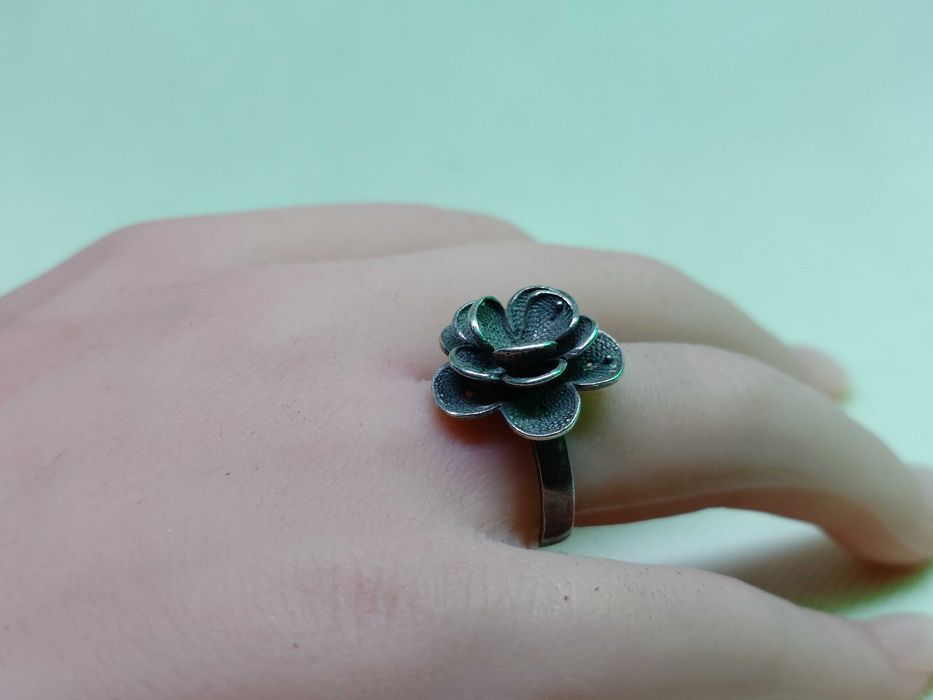 Set din argint cu filigran — inel mărimea 56 + cercei + pandant