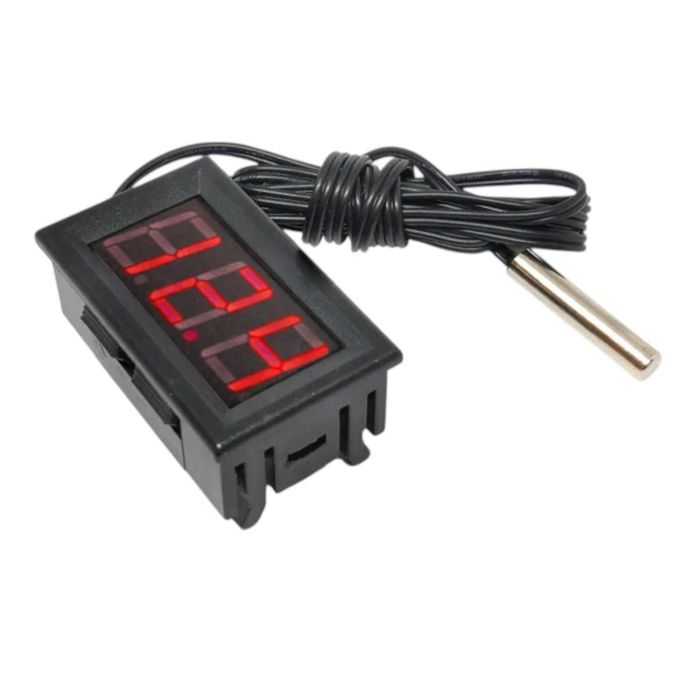 Termometru Digital LED cu Sonda, -50°C +110°C, 5-12V, Rosu / Verde / Albastru