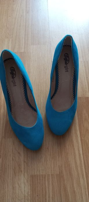 Pantofi Piele Buffalo albastri