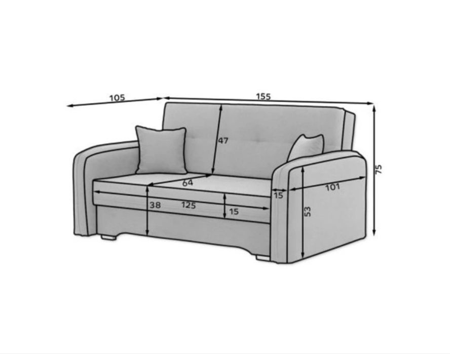 Vand canapea extensibila stil Scandinav