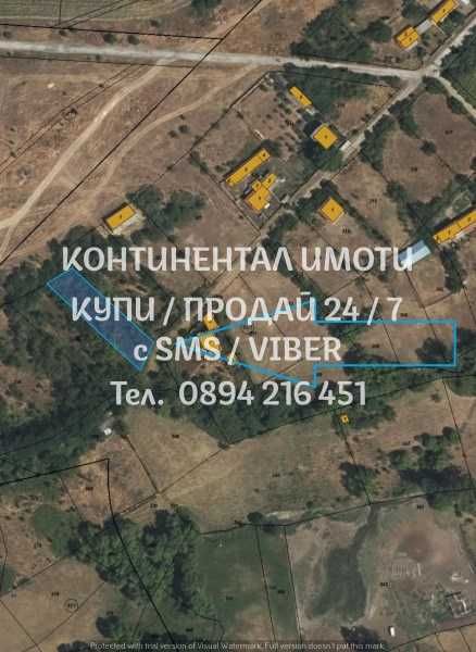 код 62915. Парцел за жилищно 910м2 до къщи, ток и вода и язовир