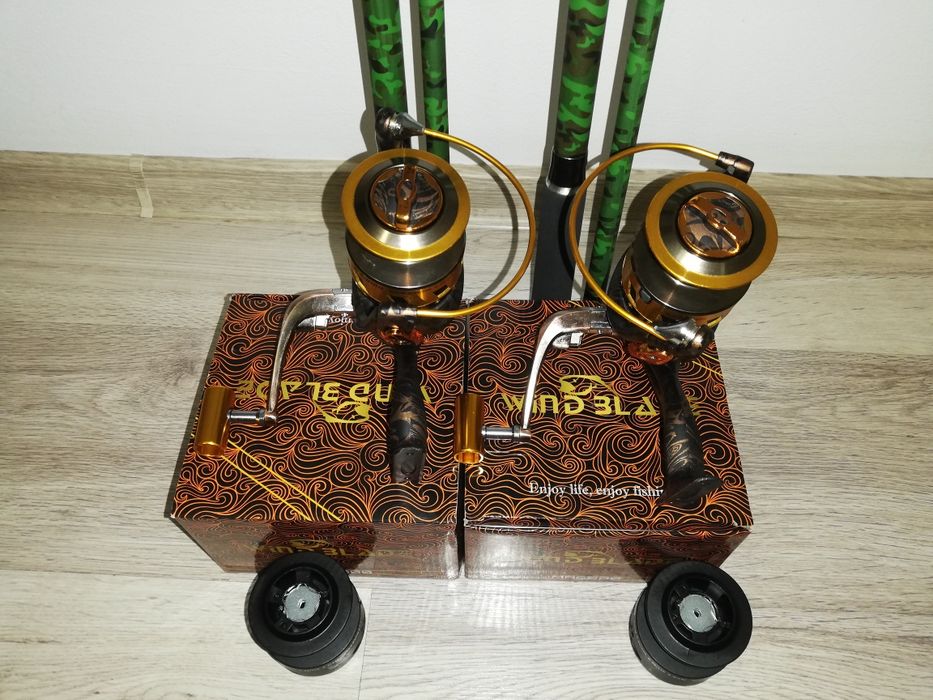 SET 2 Lansete WINDBLADE Cat 1 3.60m 3.5LB + 2 Mulinete MA6000