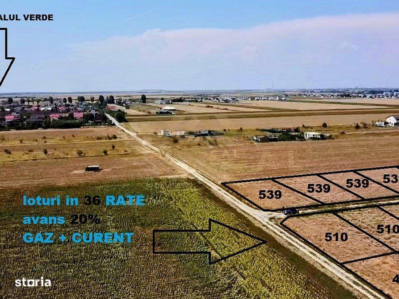 Teren in 36 RATE cu gaz si curent - com Berceni