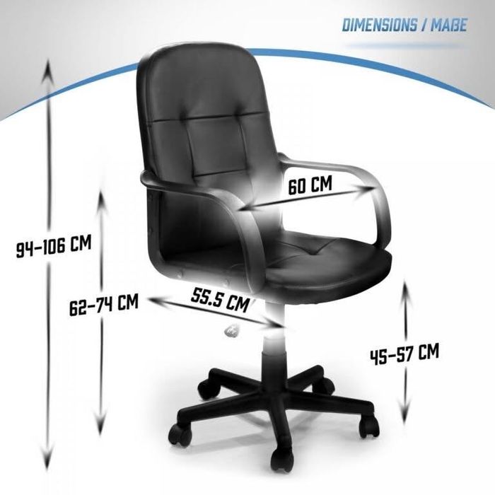 Miadomodo - Офис стол с подлакътници