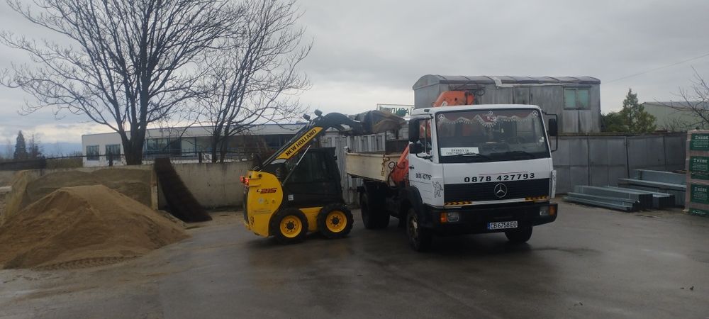 Транспорт с камион с кран и самосвал за София и околностите