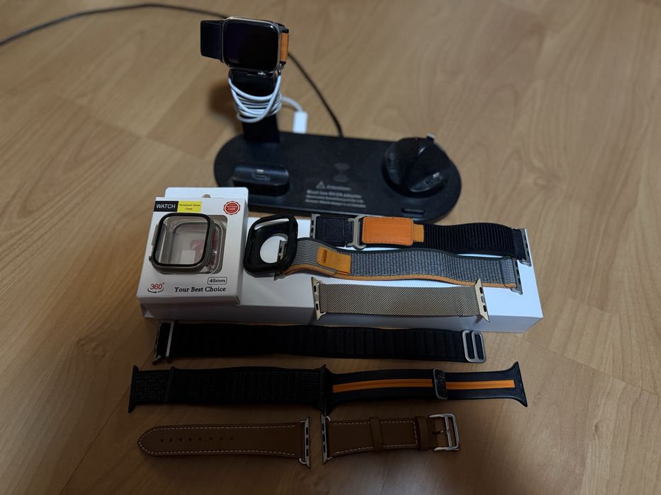 Apple watch series 7  cellular stainless steel 45mm safir