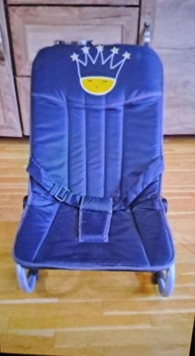 Бебешки шезлонг-син