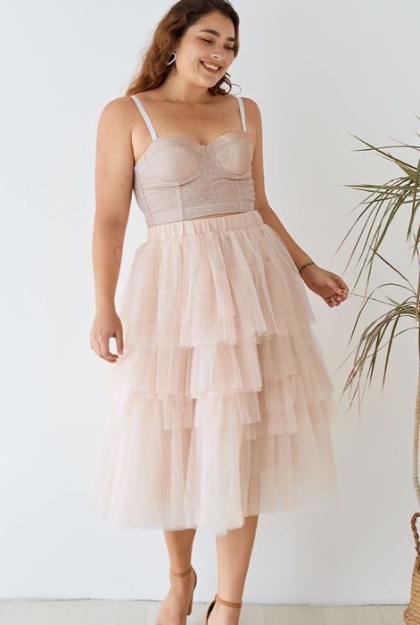 Сет бюстие и прозрачен топ с перли - Л/ХЛ