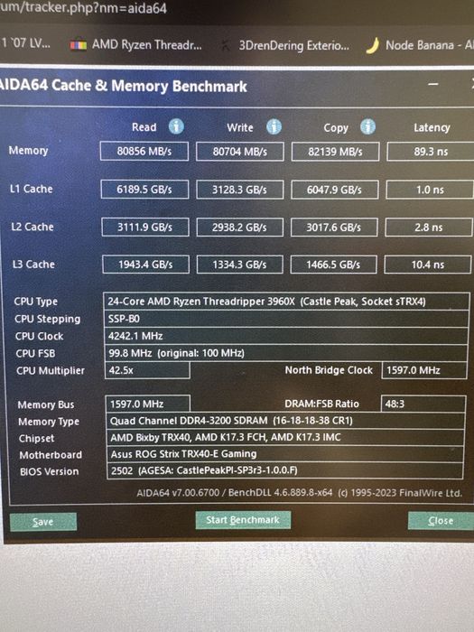 Threadripper 3960x  Asus  e-gaming trx40 schimb cu macbook M series