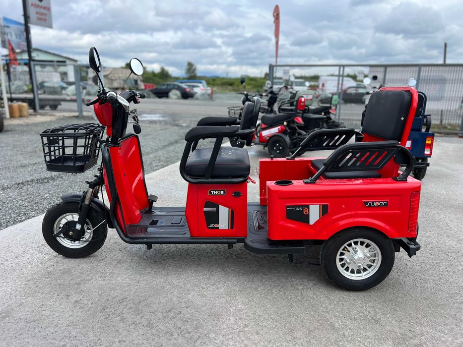 Triciclu electric Thor S X LONG2 600W alb negru rosu gri Agramix