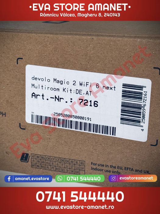 Kit de adaptoare Powerline + Wi-Fi mesh DEVOLO Magic 2 WiFi 6 Next Multiroom KIT