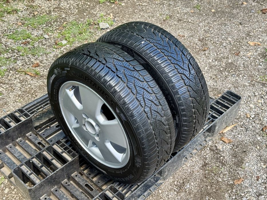 2бр.НОВИ Резервни гуми+АЛУМИНИЕВИ ДЖАНТИ 15" 4x100-Opel,Chevrolet,Fiat