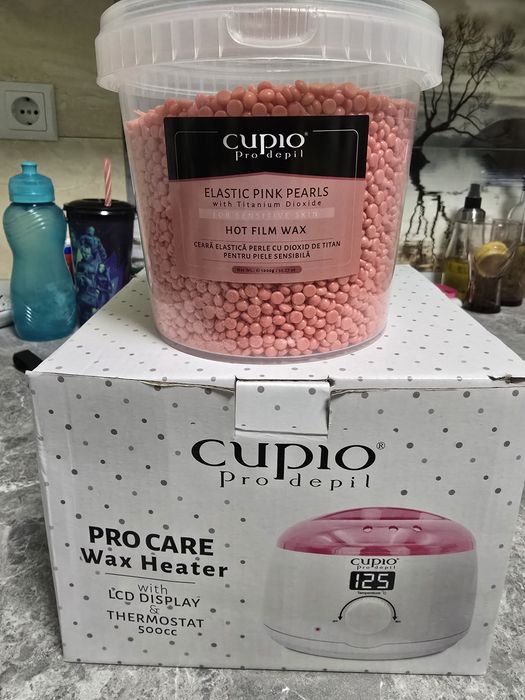 Set incalzitor ceara Cupio cu ceara si spatule
