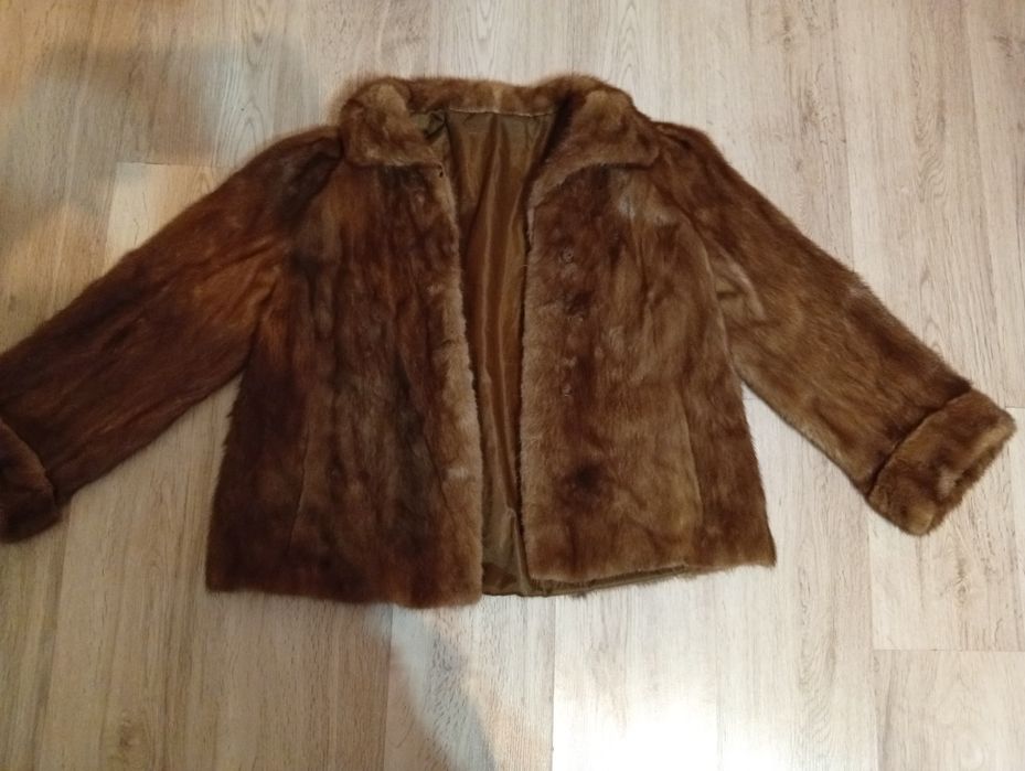 Норковая коричневая шуба