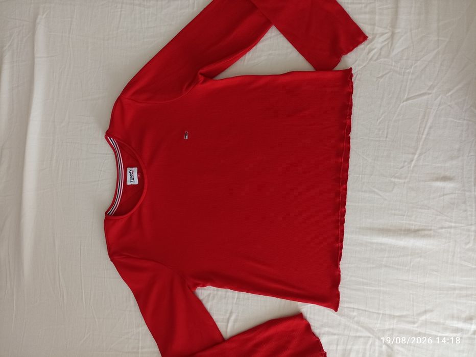 Bluză Tommy Jeans până în talie, mărime S/M