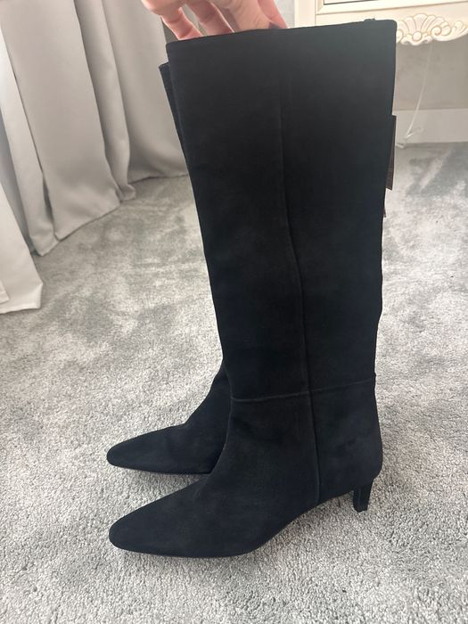 Велурени ботуши Massimo Dutti