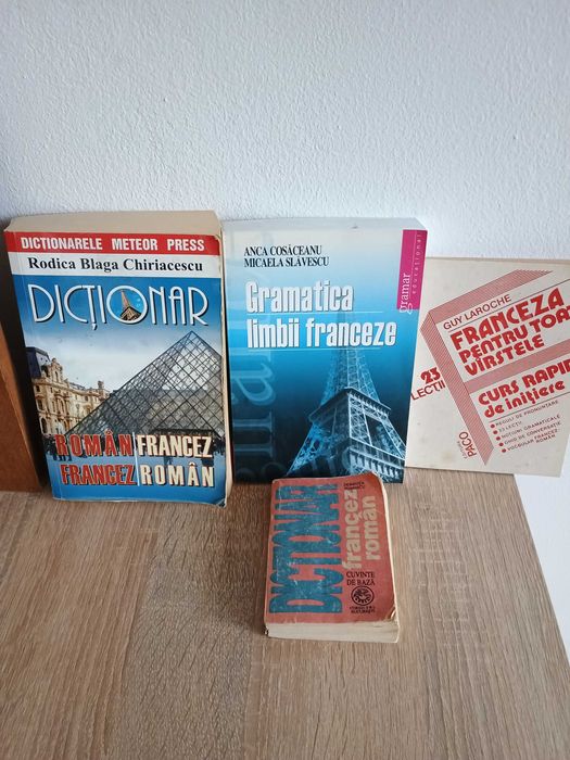 Lot carti Limba Franceza studiu elevi gramatica curs dictionare