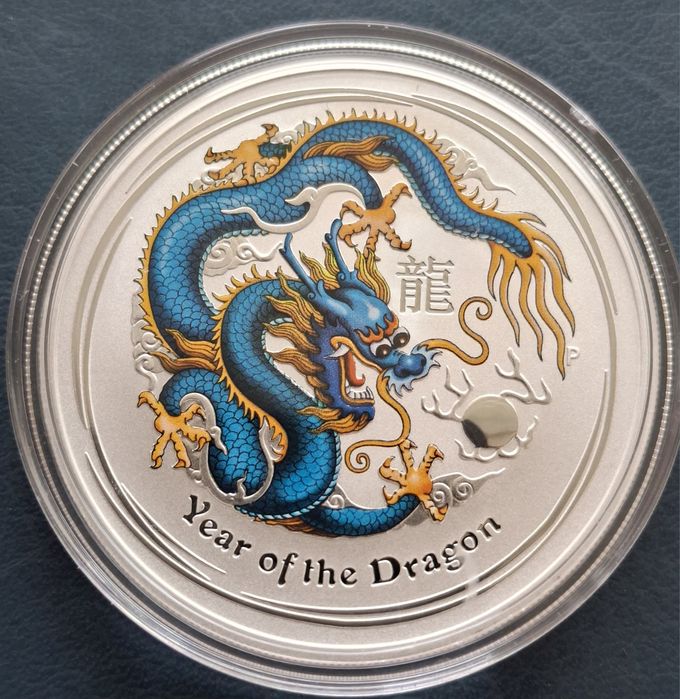1 oz Цветен лунар, 2012 - Година на дракона