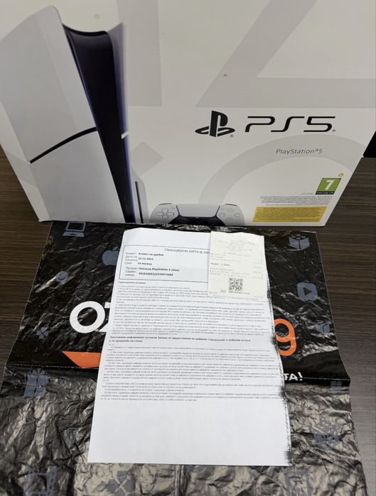 1TB Playstation 5 DISC Slim PULSAR гаранция до 2025 г. White