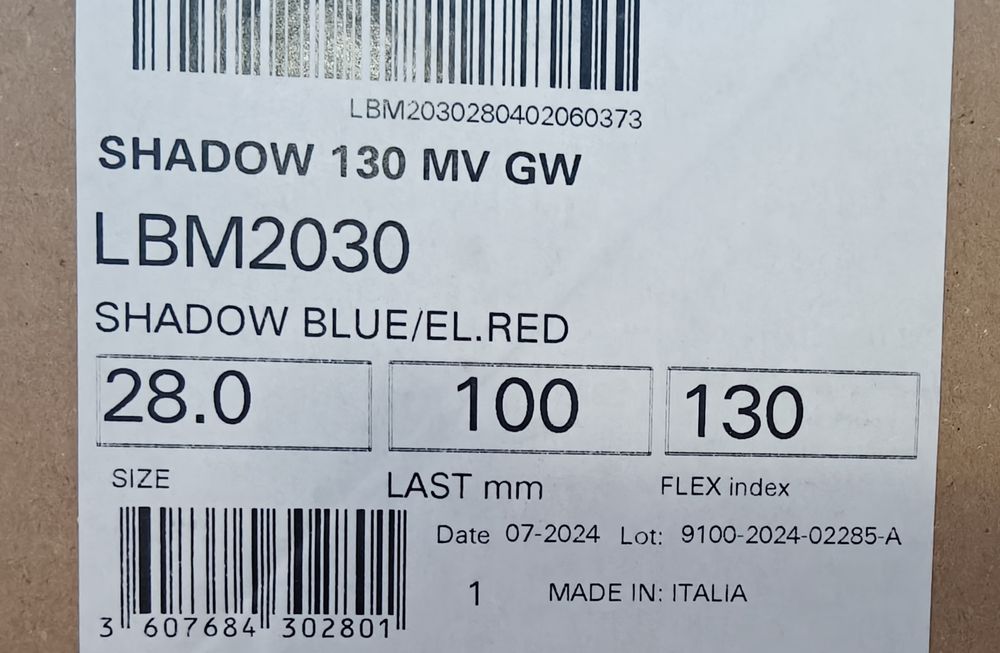 Clăpari Lange Shadow 130 MV mărime 28