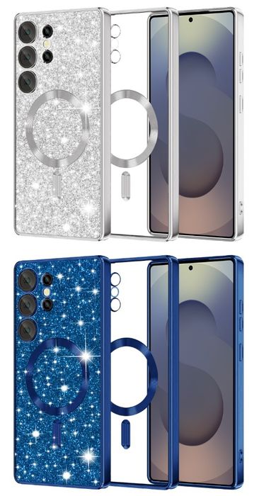 Samsung Galaxy S25 Ultra S25+ S25/ Glitter MagSafe Лукс силиконов кейс