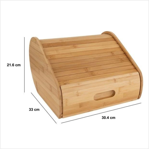 Бамбукова кутия за хляб с допълнително чекмедже