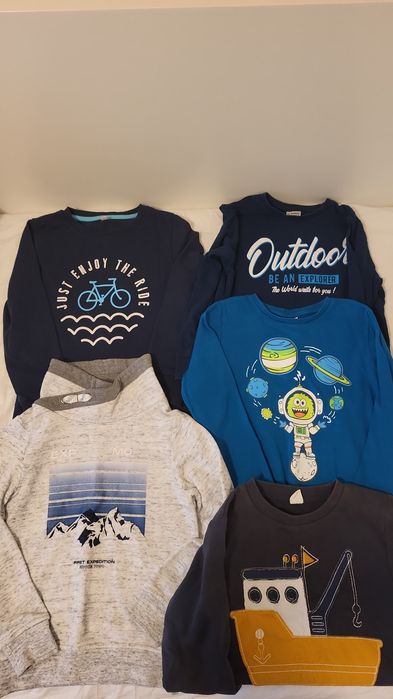 Lot 5 bluze, hanorace marimea 122-128, 7-8 ani