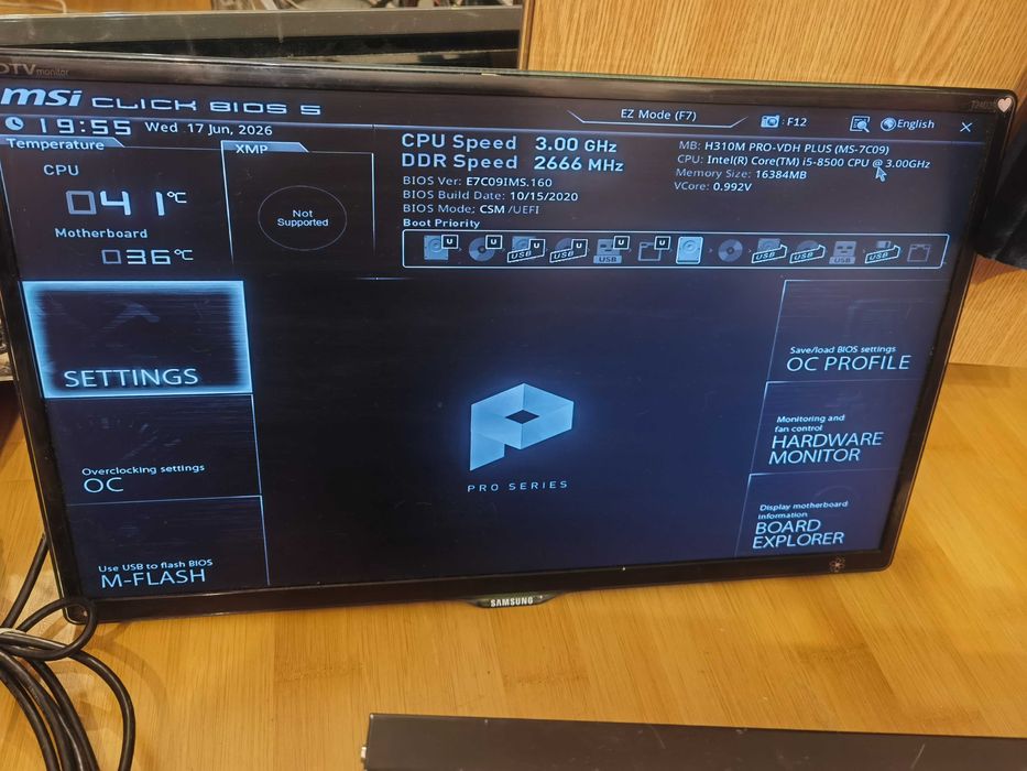 Vand kit Intel I5 8500 + MSI + 16GB ram