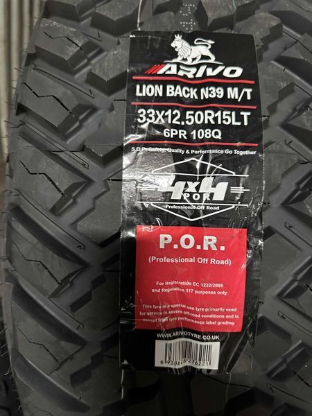Нови джипови гуми ARIVO LION BACK N39 M/T 33X12.50R15LT 108Q НОВ DOT