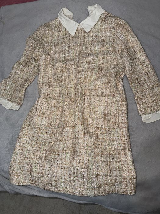 Платье твидовое